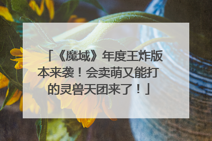 《魔域》年度王炸版本来袭！会卖萌又能打的灵兽天团来了！