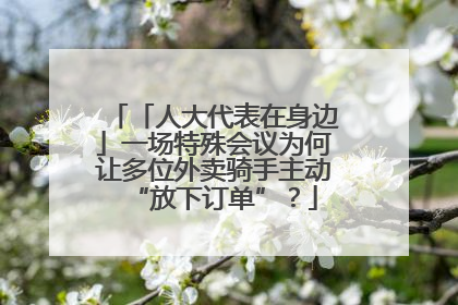 「人大代表在身边」一场特殊会议为何让多位外卖骑手主动“放下订单”？