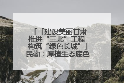 「建设美丽甘肃 推进“三北”工程 构筑“绿色长城”」民勤：厚植生态底色 筑牢绿色屏障