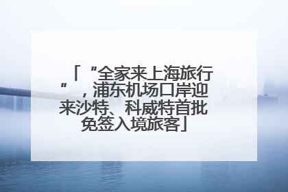 “全家来上海旅行”，浦东机场口岸迎来沙特、科威特首批免签入境旅客