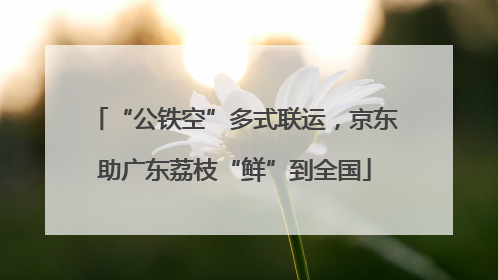 “公铁空”多式联运，京东助广东荔枝“鲜”到全国