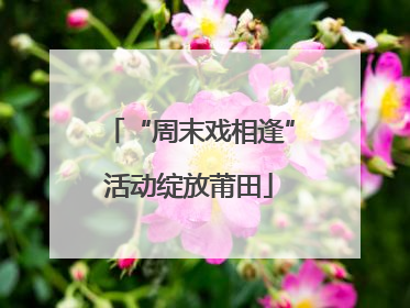 “周末戏相逢”活动绽放莆田