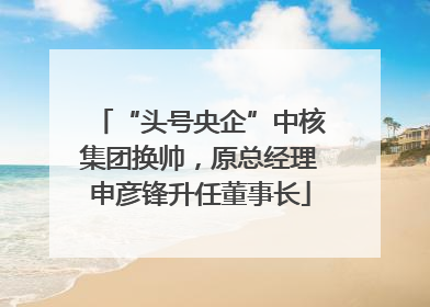 “头号央企”中核集团换帅，原总经理申彦锋升任董事长