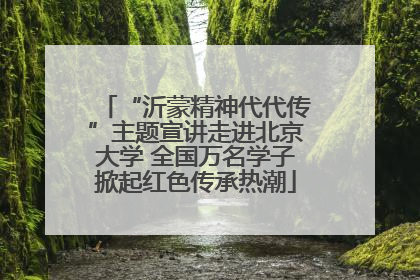 “沂蒙精神代代传”主题宣讲走进北京大学 全国万名学子掀起红色传承热潮