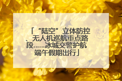 “陆空”立体防控、无人机巡航重点路段……冰城交警护航端午假期出行