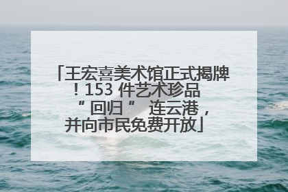 王宏喜美术馆正式揭牌！153 件艺术珍品 “ 回归 ” 连云港，并向市民免费开放
