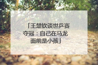 王楚钦谈世乒赛夺冠：自己在马龙面前是小孩