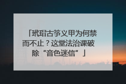 玳瑁古筝义甲为何禁而不止？这堂法治课破除“音色迷信”