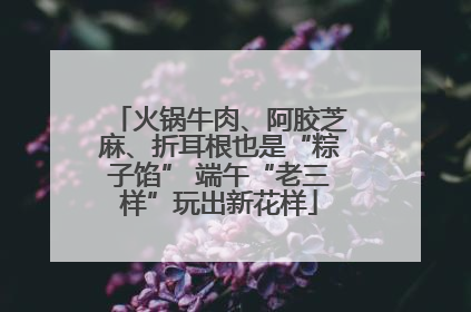 火锅牛肉、阿胶芝麻、折耳根也是“粽子馅” 端午“老三样”玩出新花样