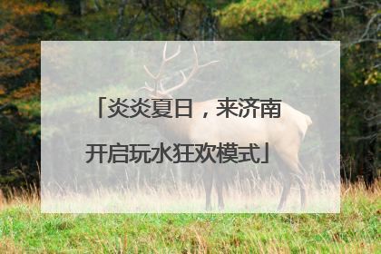 炎炎夏日，来济南开启玩水狂欢模式
