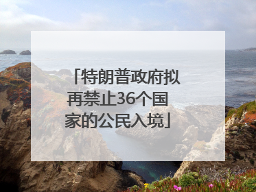 特朗普政府拟再禁止36个国家的公民入境