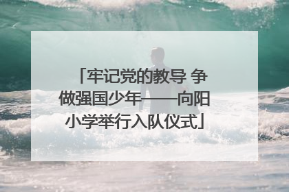 牢记党的教导 争做强国少年——向阳小学举行入队仪式