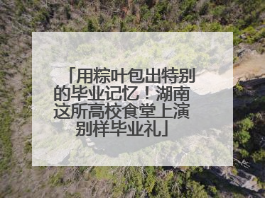 用粽叶包出特别的毕业记忆！湖南这所高校食堂上演别样毕业礼