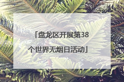 盘龙区开展第38个世界无烟日活动