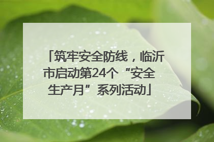 筑牢安全防线，临沂市启动第24个“安全生产月”系列活动