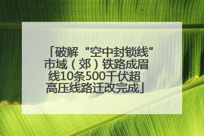 破解“空中封锁线” 市域（郊）铁路成眉线10条500千伏超高压线路迁改完成