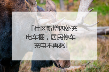 社区新增四处充电车棚，居民停车充电不再愁