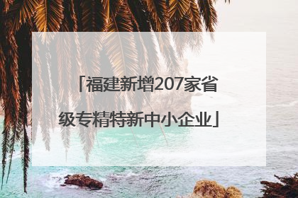福建新增207家省级专精特新中小企业