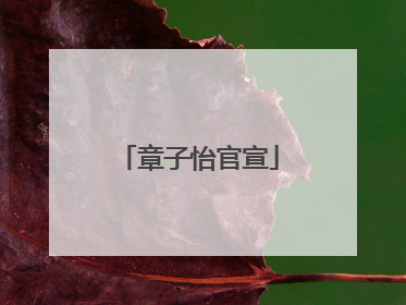 章子怡官宣