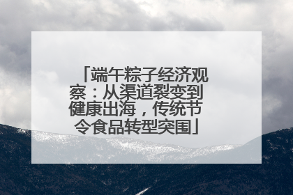 端午粽子经济观察：从渠道裂变到健康出海，传统节令食品转型突围