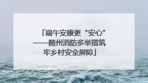 端午安康更“安心”——随州消防多举措筑牢乡村安全屏障