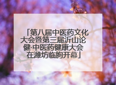 第八届中医药文化大会暨第三届沂山论健·中医药健康大会在潍坊临朐开幕