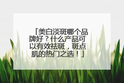 美白淡斑哪个品牌好？什么产品可以有效祛斑，斑点肌的热门之选！