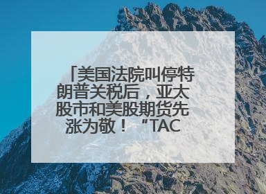 美国法院叫停特朗普关税后，亚太股市和美股期货先涨为敬！“TACO交易”兴起