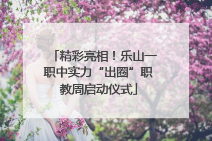 精彩亮相！乐山一职中实力“出圈”职教周启动仪式