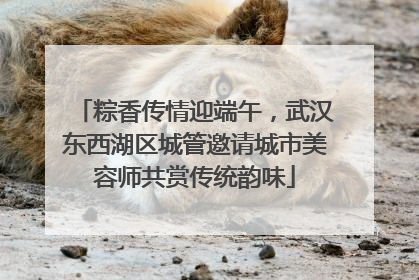 粽香传情迎端午，武汉东西湖区城管邀请城市美容师共赏传统韵味