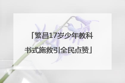 繁昌17岁少年教科书式施救引全民点赞