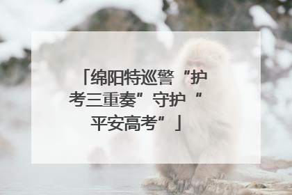 绵阳特巡警“护考三重奏”守护“平安高考”