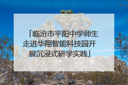 临汾市平阳中学师生走进华翔智能科技园开展沉浸式研学实践