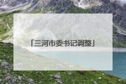 三河市委书记调整