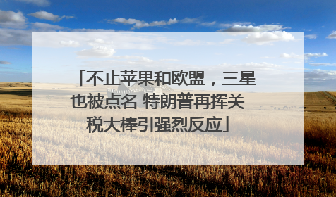 不止苹果和欧盟，三星也被点名 特朗普再挥关税大棒引强烈反应
