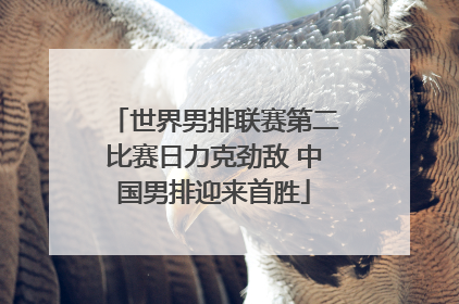 世界男排联赛第二比赛日力克劲敌 中国男排迎来首胜