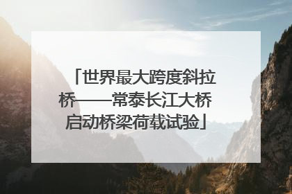 世界最大跨度斜拉桥——常泰长江大桥启动桥梁荷载试验