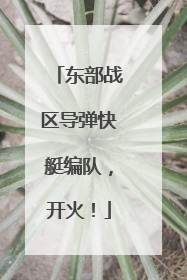 东部战区导弹快艇编队，开火！