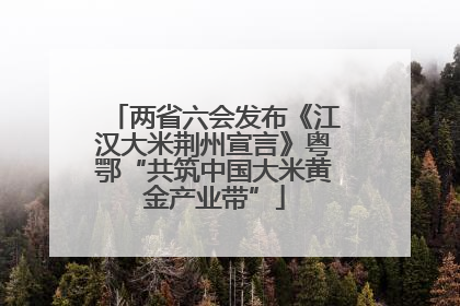 两省六会发布《江汉大米荆州宣言》粤鄂“共筑中国大米黄金产业带”