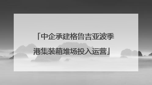 中企承建格鲁吉亚波季港集装箱堆场投入运营