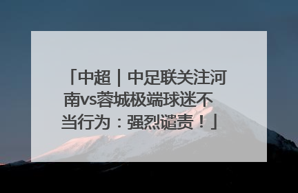 中超｜中足联关注河南vs蓉城极端球迷不当行为：强烈谴责！