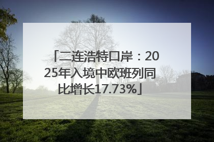 二连浩特口岸：2025年入境中欧班列同比增长17.73%