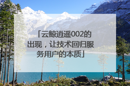 云鲸逍遥002的出现，让技术回归服务用户的本质