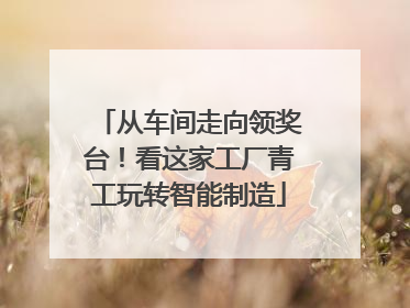 从车间走向领奖台！看这家工厂青工玩转智能制造