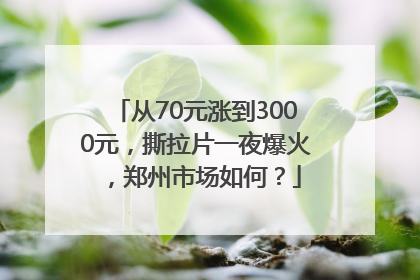 从70元涨到3000元，撕拉片一夜爆火，郑州市场如何？