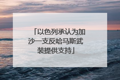 以色列承认为加沙一支反哈马斯武装提供支持