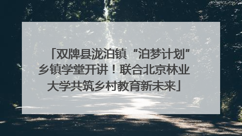 双牌县泷泊镇“泊梦计划”乡镇学堂开讲！联合北京林业大学共筑乡村教育新未来