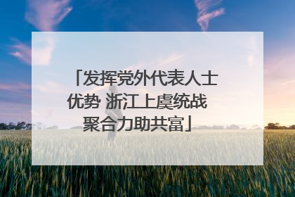 发挥党外代表人士优势 浙江上虞统战聚合力助共富
