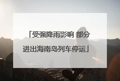 受强降雨影响 部分进出海南岛列车停运