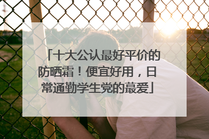 十大公认最好平价的防晒霜！便宜好用，日常通勤学生党的蕞爱